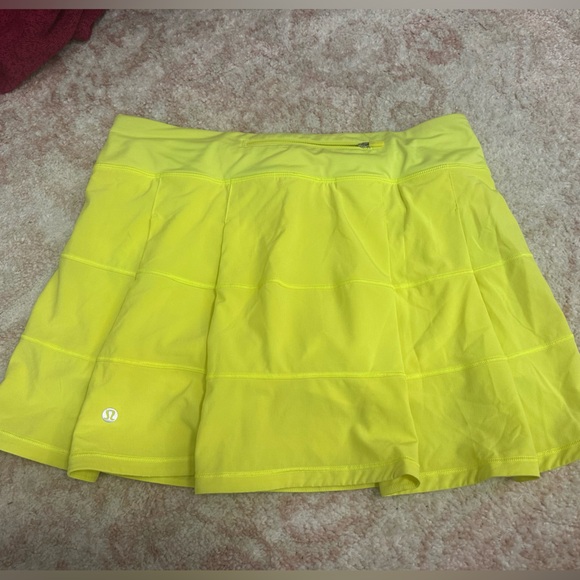 Lululemon Athletica Neon Yellow Skirt - Picture 1 of 4
